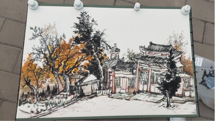 《书画里的中国》第三季直播：付闻博龙潭写生，笔墨凝住秋日清韵